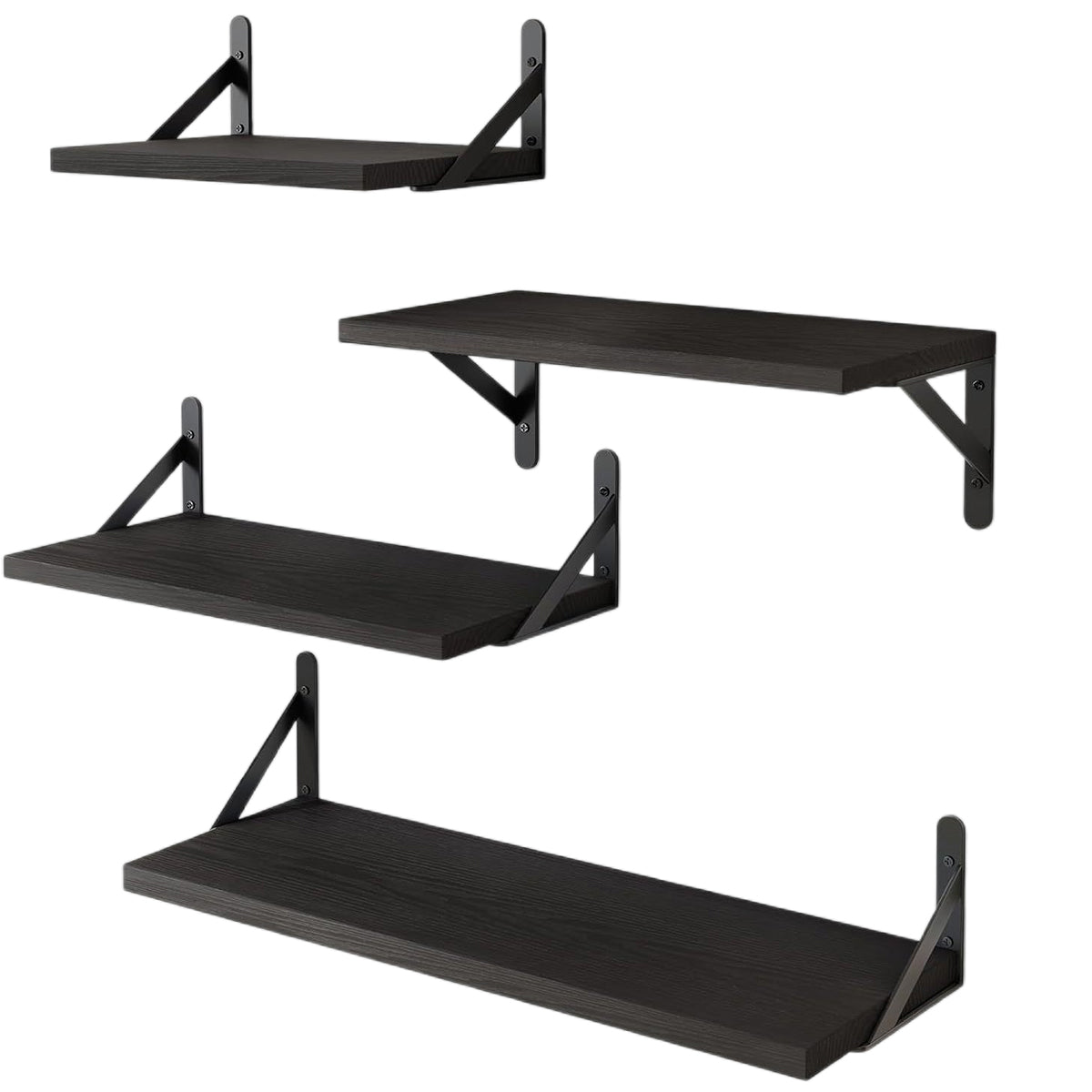 4 Pcs Wooden Wall Shelves Two Colours Set | StorageOZ