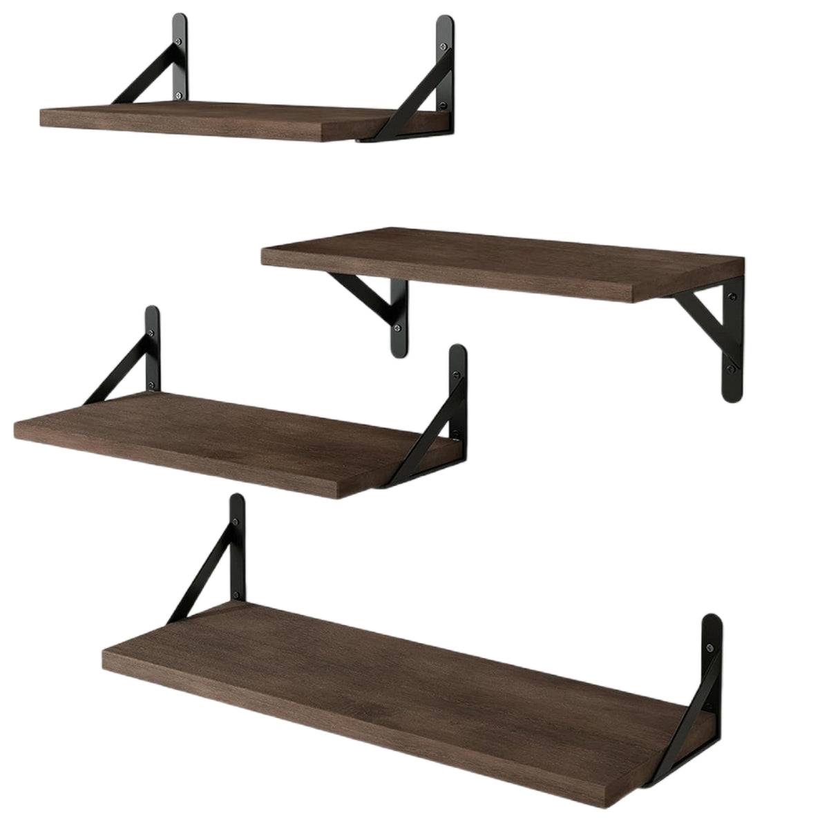4 Pcs Wooden Wall Shelves Two Colours Set | StorageOZ
