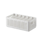 White Plastic Wardrobe Baskets Two Sizes | StorageOZ
