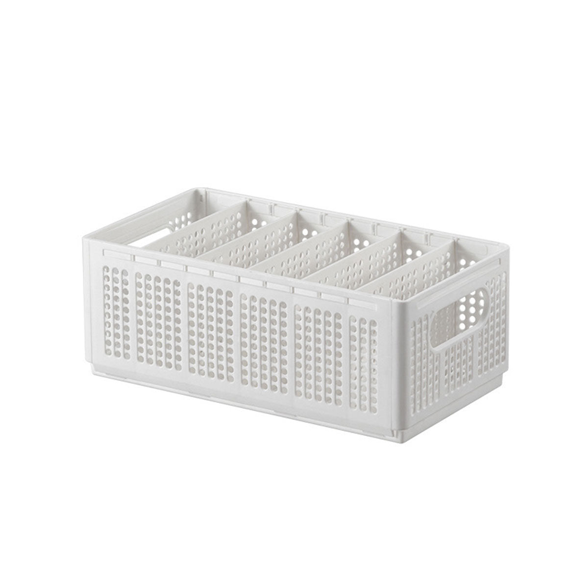 White Plastic Wardrobe Baskets Two Sizes | StorageOZ