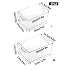5 Pcs Clear Desk Boxes Two Sizes Organiser | StorageOZ