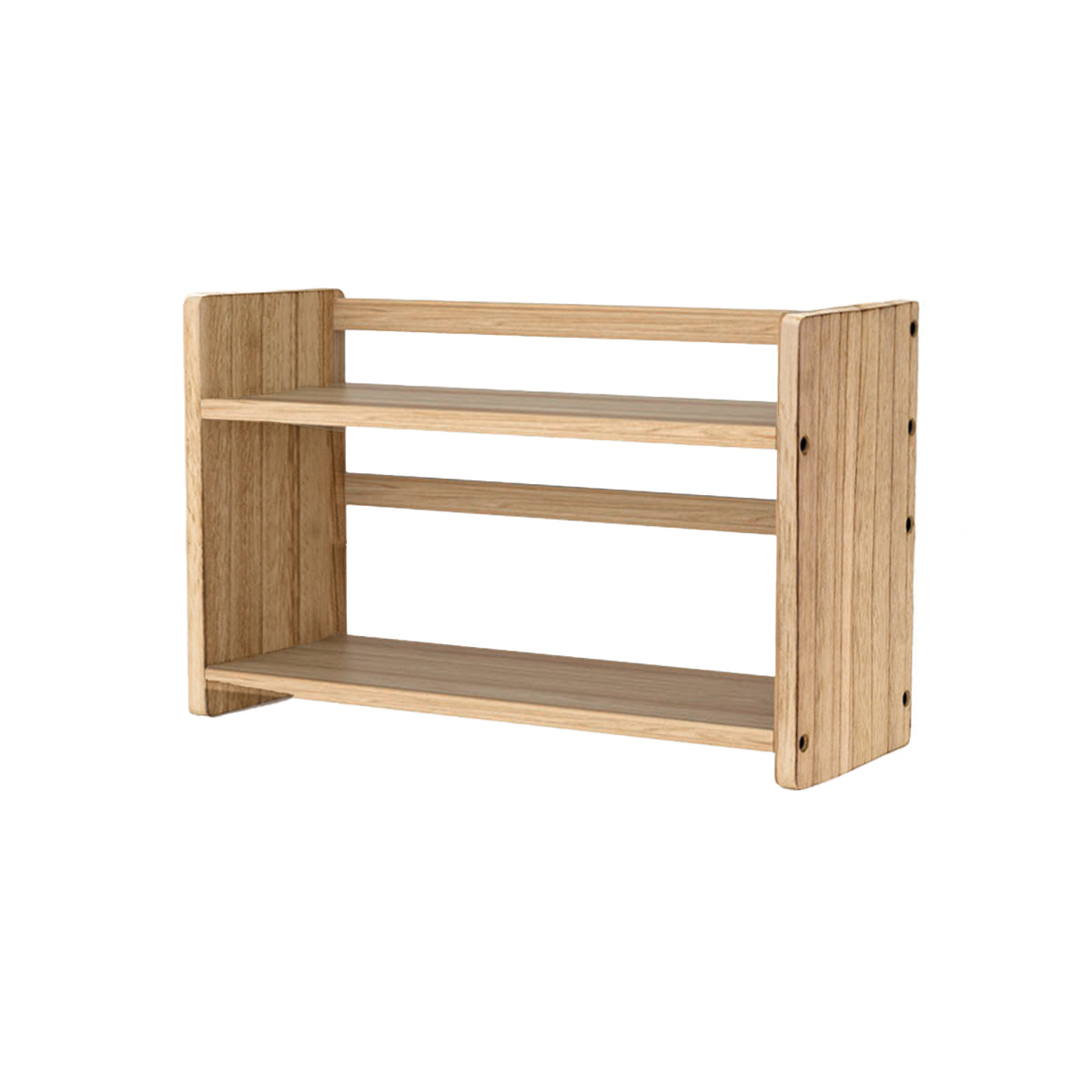 Solid Wood Book Stand Two Brown Tones Set | StorageOZ