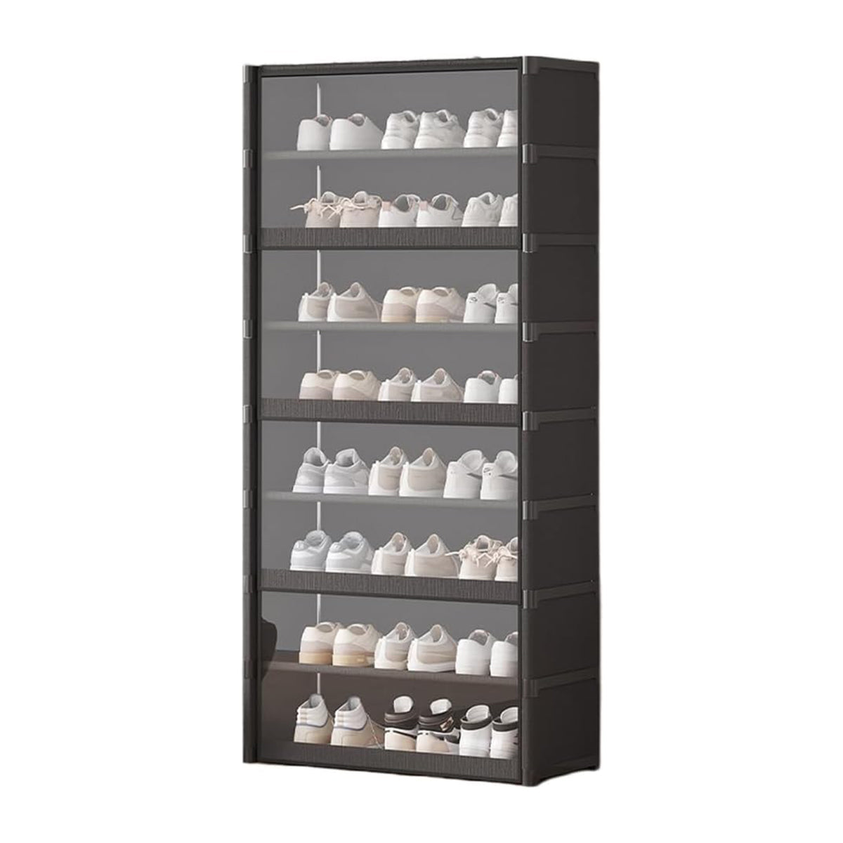 8 Tier Shoe Cabinet Two Depths Organiser | StorageOZ