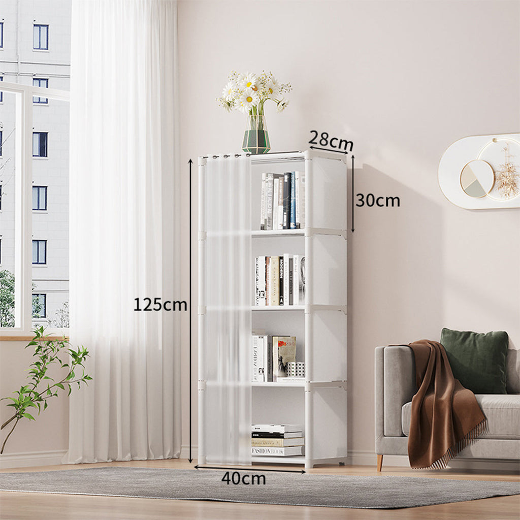 Curtained Modular Storage Shelf Four Layouts | StorageOZ