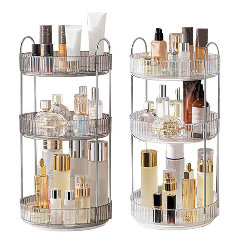 3 Tier Rotating Clear Rack Two Colours Set | StorageOZ