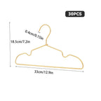 Gold Aluminum Small Clothes Hangers 30 Pack Compact