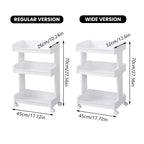 3 Tier Rolling Bathroom Cart Two Widths Set | StorageOZ