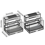Carbon Steel Knife Rest Two Colours Rack | StorageOZ