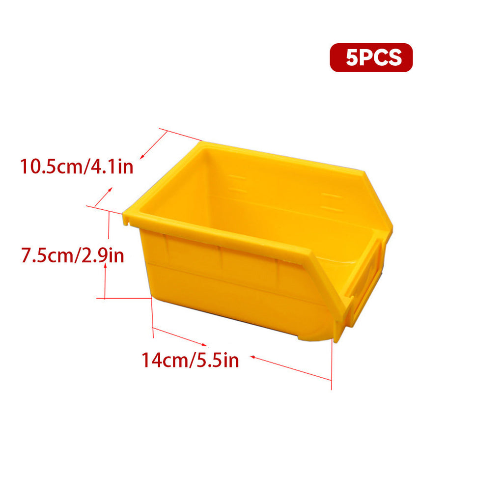 5 Pcs Yellow Hopper Parts Bins Set Organiser | StorageOZ