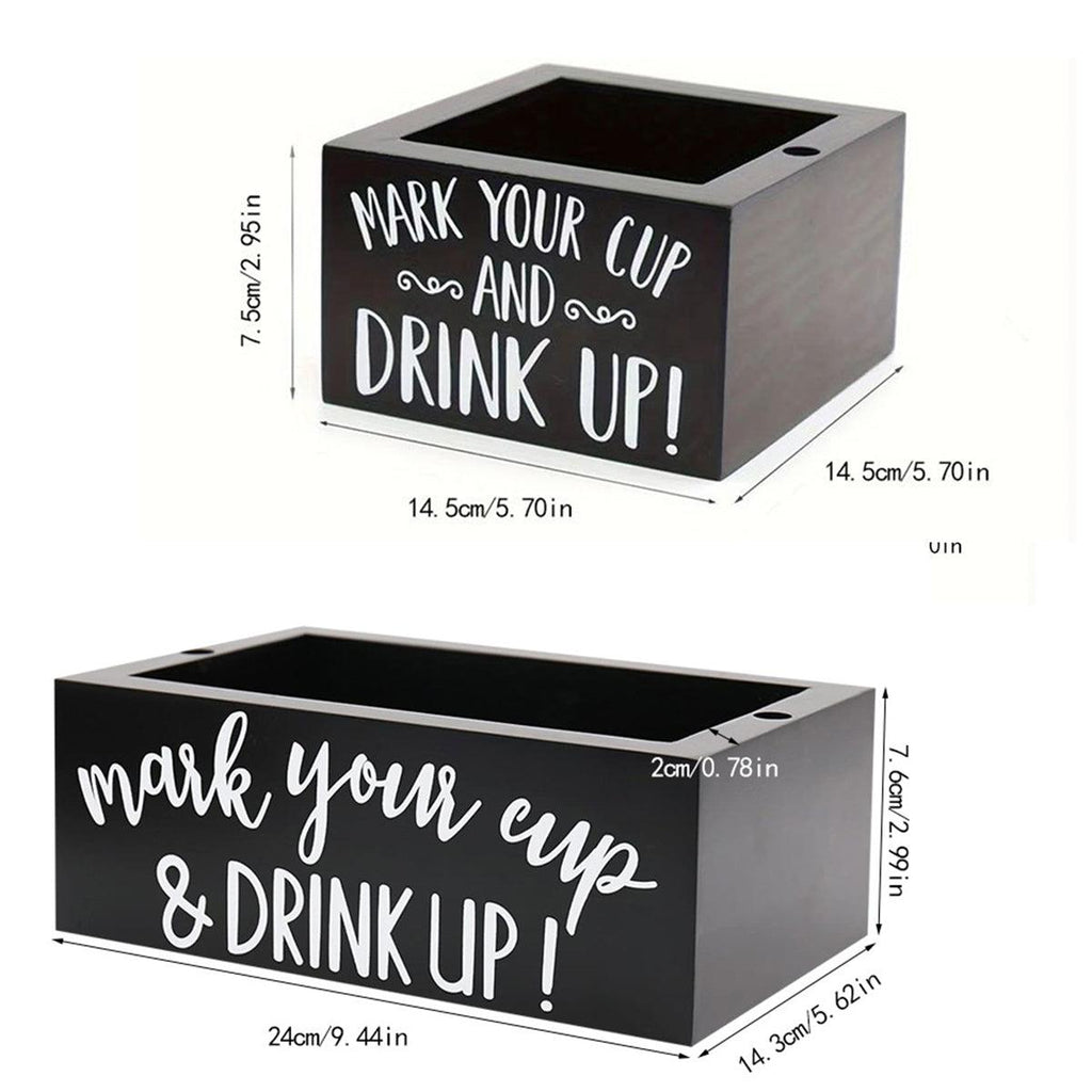 Pine Wood Cup Holder Square or Rectangle | StorageOZ