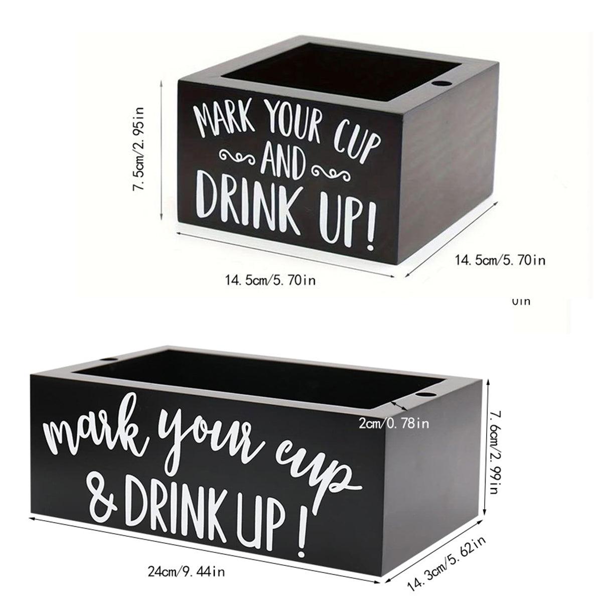 Pine Wood Cup Holder Square or Rectangle | StorageOZ