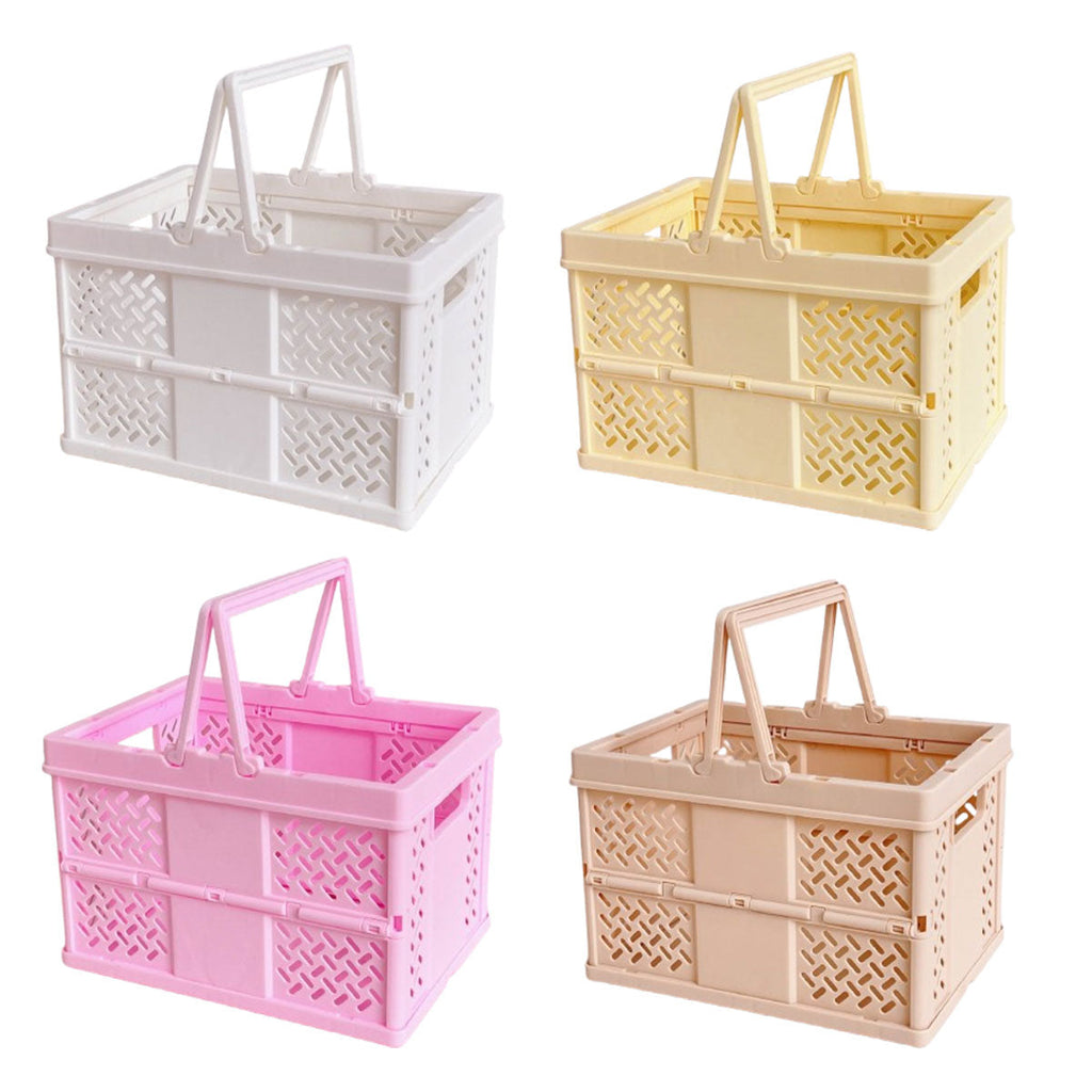 Foldable Plastic Storage Basket Four Colours | StorageOZ