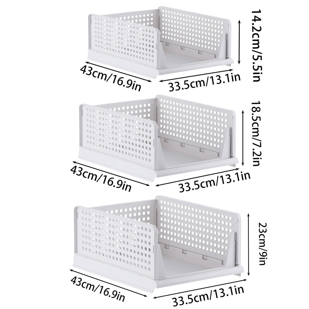 Stackable Drawer Clothes Baskets Three Sizes | StorageOZ
