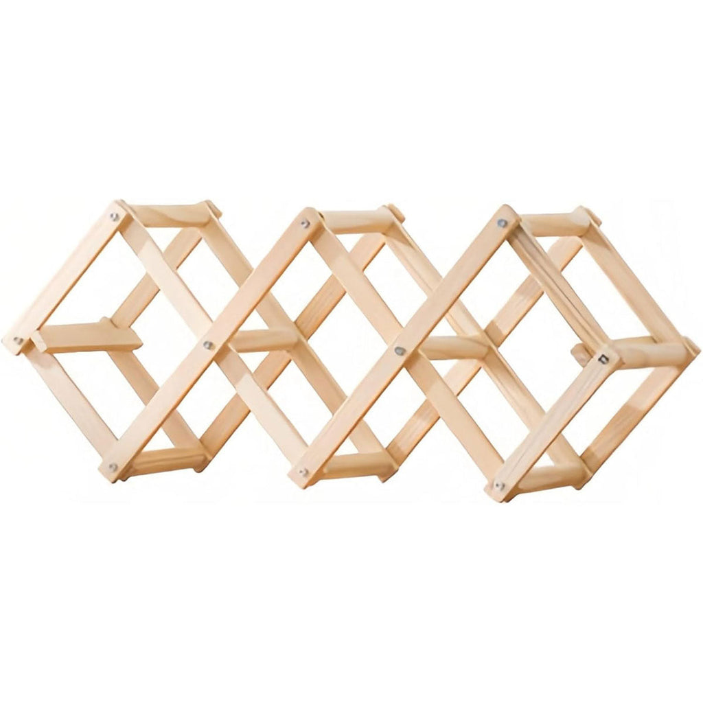 Foldable Pine Wine Rack 5 or 10 Bottles Set | StorageOZ