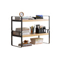 Desktop 2 Tier Storage Shelf Black or White 50cm