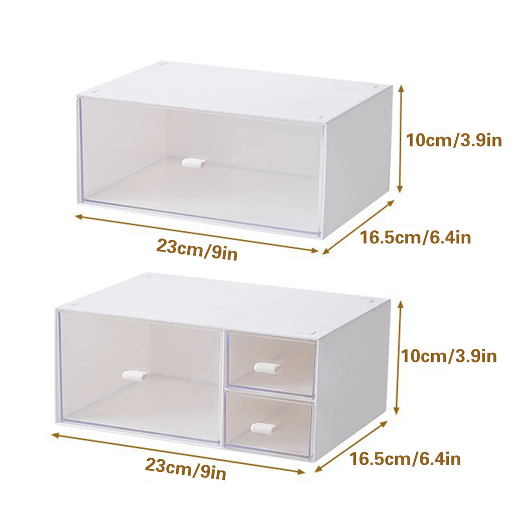 Clear Desktop Drawer Box One or Three Set | StorageOZ