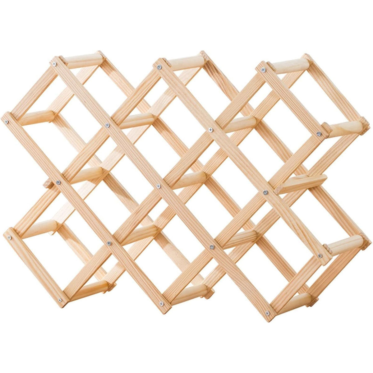 Foldable Pine Wine Rack 5 or 10 Bottles Set | StorageOZ