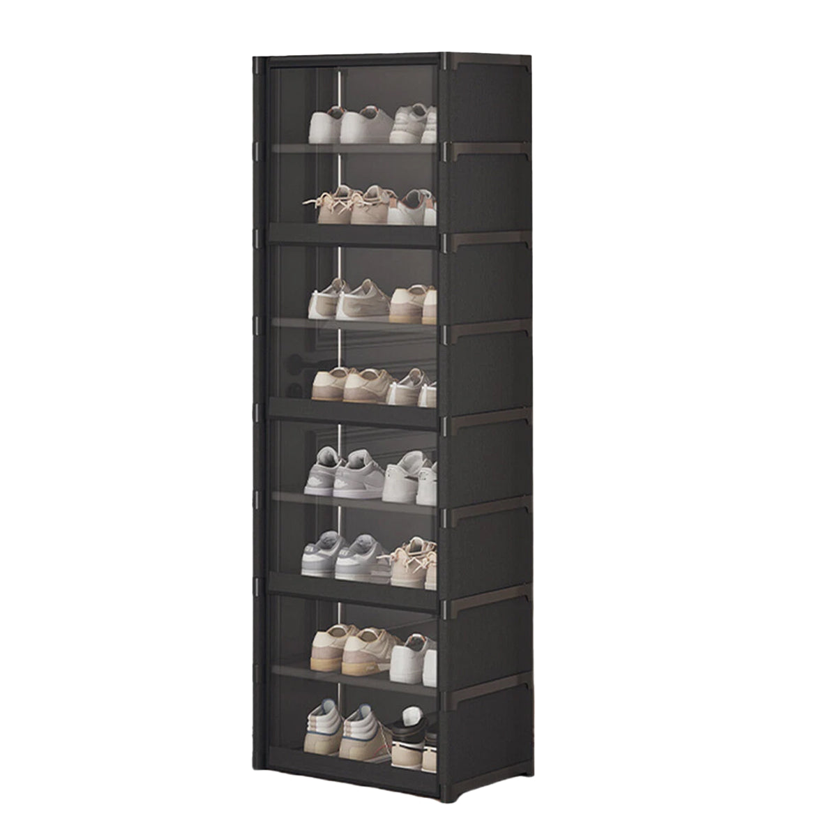 8 Tier Shoe Cabinet Two Depths Organiser | StorageOZ
