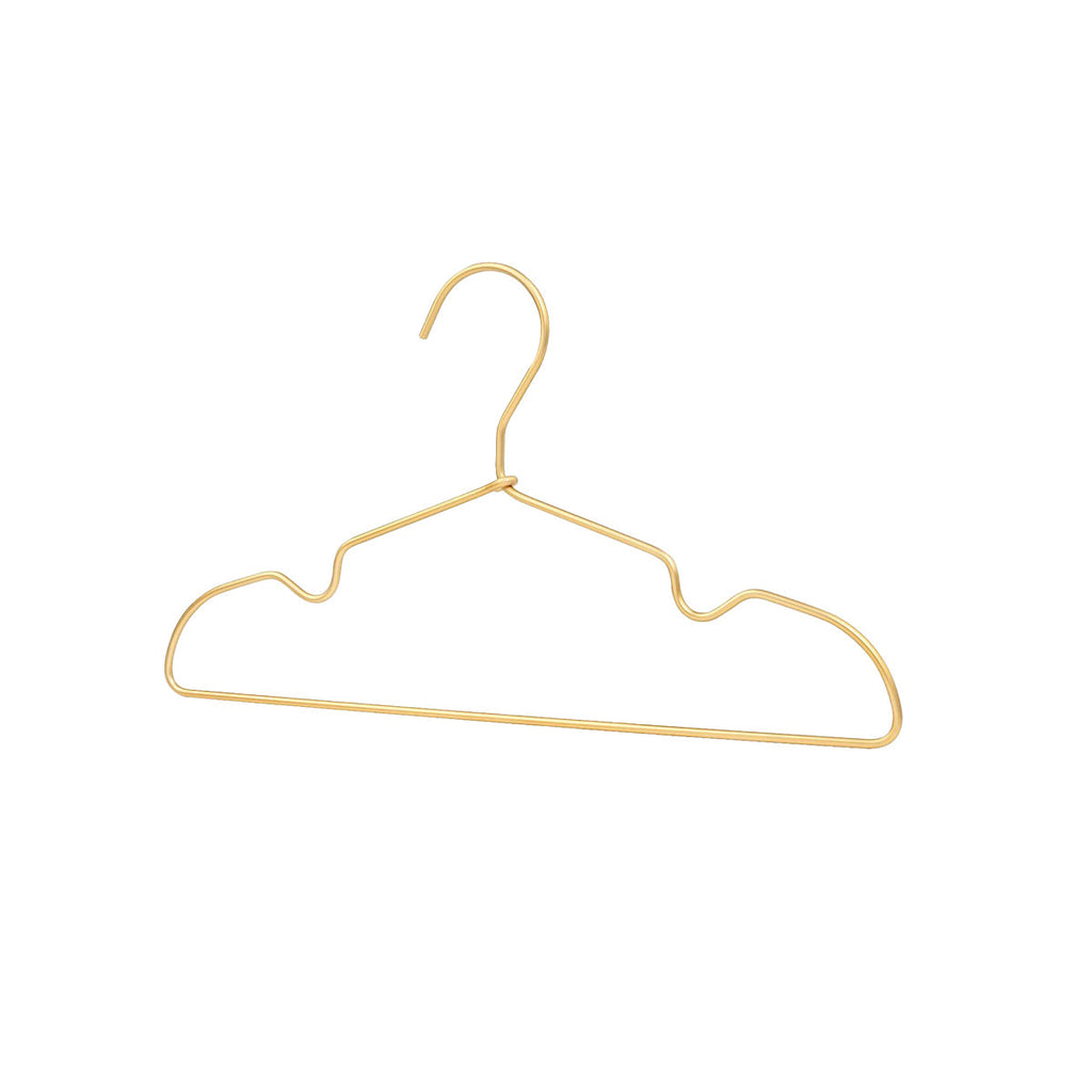 Gold Aluminum Small Clothes Hangers 30 Pack Compact