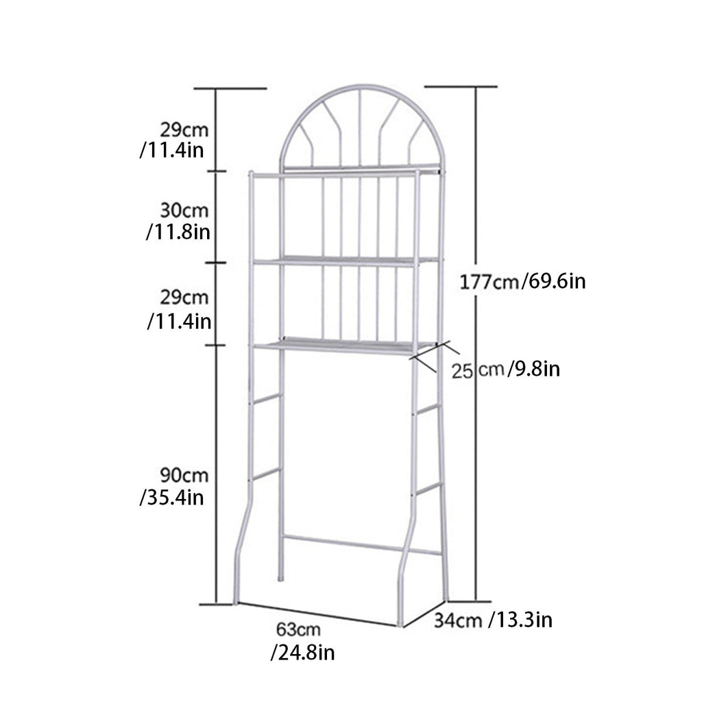 3 Tier Over Toilet Floor Storage Shelf Set | StorageOZ