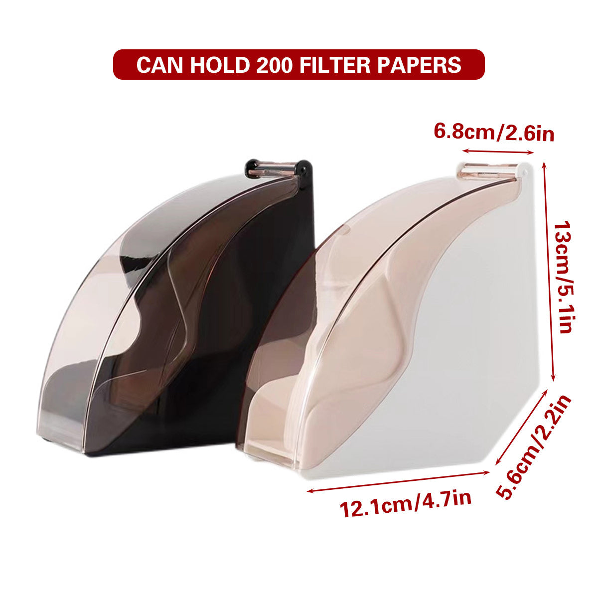 Acrylic Coffee Filter Box Two Colours Set | StorageOZ