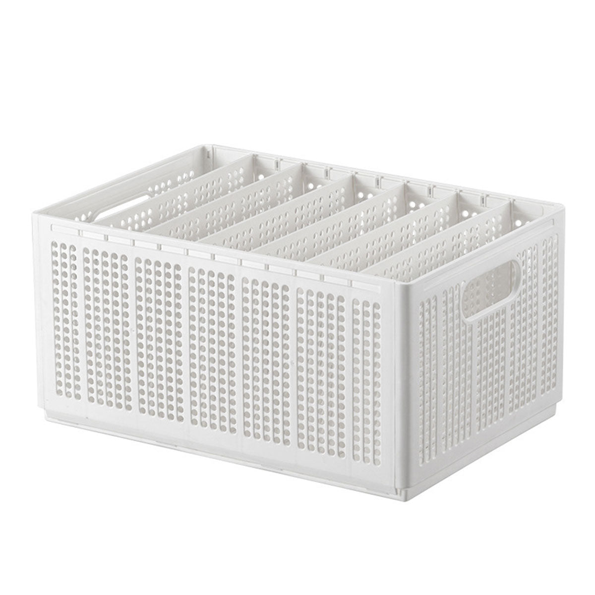 White Plastic Wardrobe Baskets Two Sizes | StorageOZ