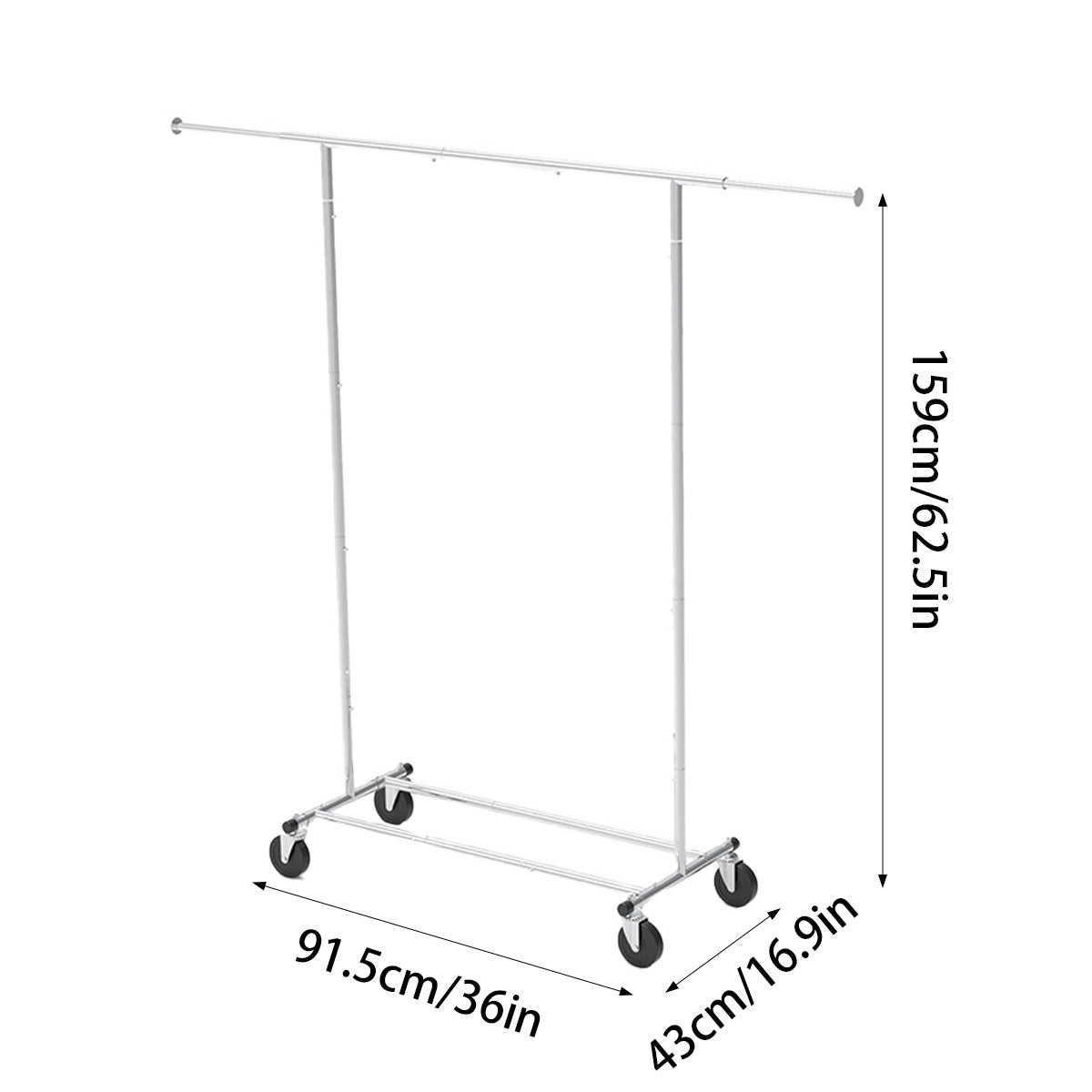 Rolling Chrome Clothes Drying Rack Organiser | StorageOZ