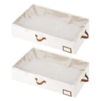 Under Bed Storage Bag 2PCS Foldable Wardrobe Clothes Quilt Organiser 80x45x15cm