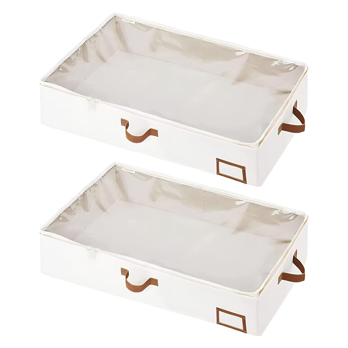 Under Bed Storage Bag 2PCS Foldable Wardrobe Clothes Quilt Organiser 80x45x15cm