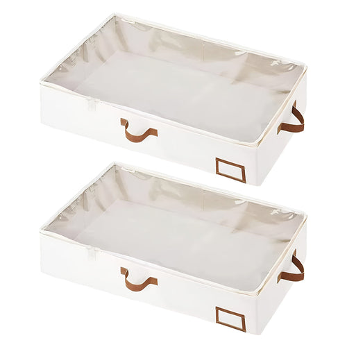 2 Pcs Under Bed Storage Bags with Window | StorageOZ