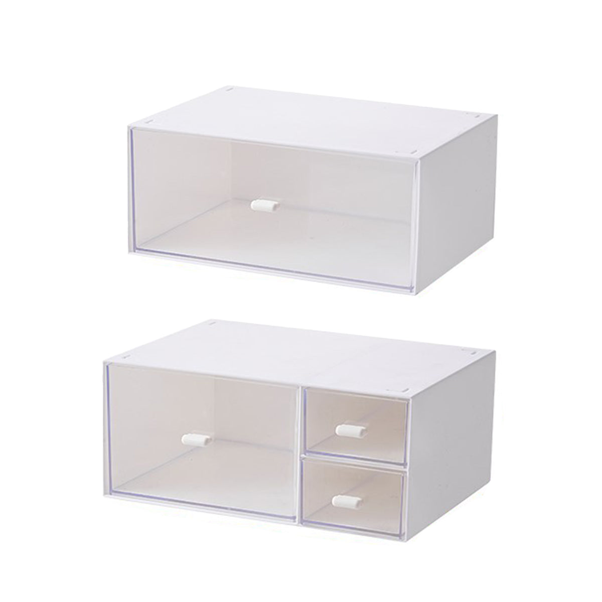 Clear Desktop Drawer Box One or Three Set | StorageOZ