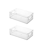 5 Pcs Clear Storage Boxes Two Sizes Rack | StorageOZ