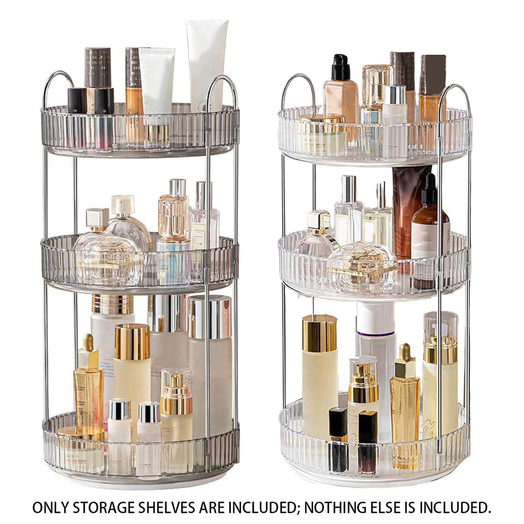 3 Tier Rotating Clear Rack Two Colours Set | StorageOZ