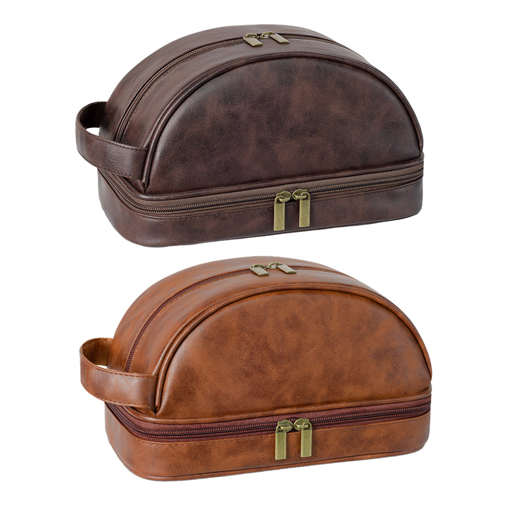 Vintage PU Toiletry Wash Bag Two Colours | StorageOZ