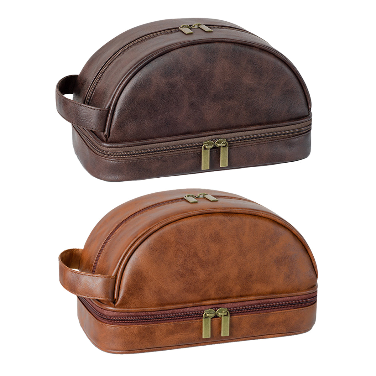 Vintage PU Toiletry Wash Bag Two Colours | StorageOZ