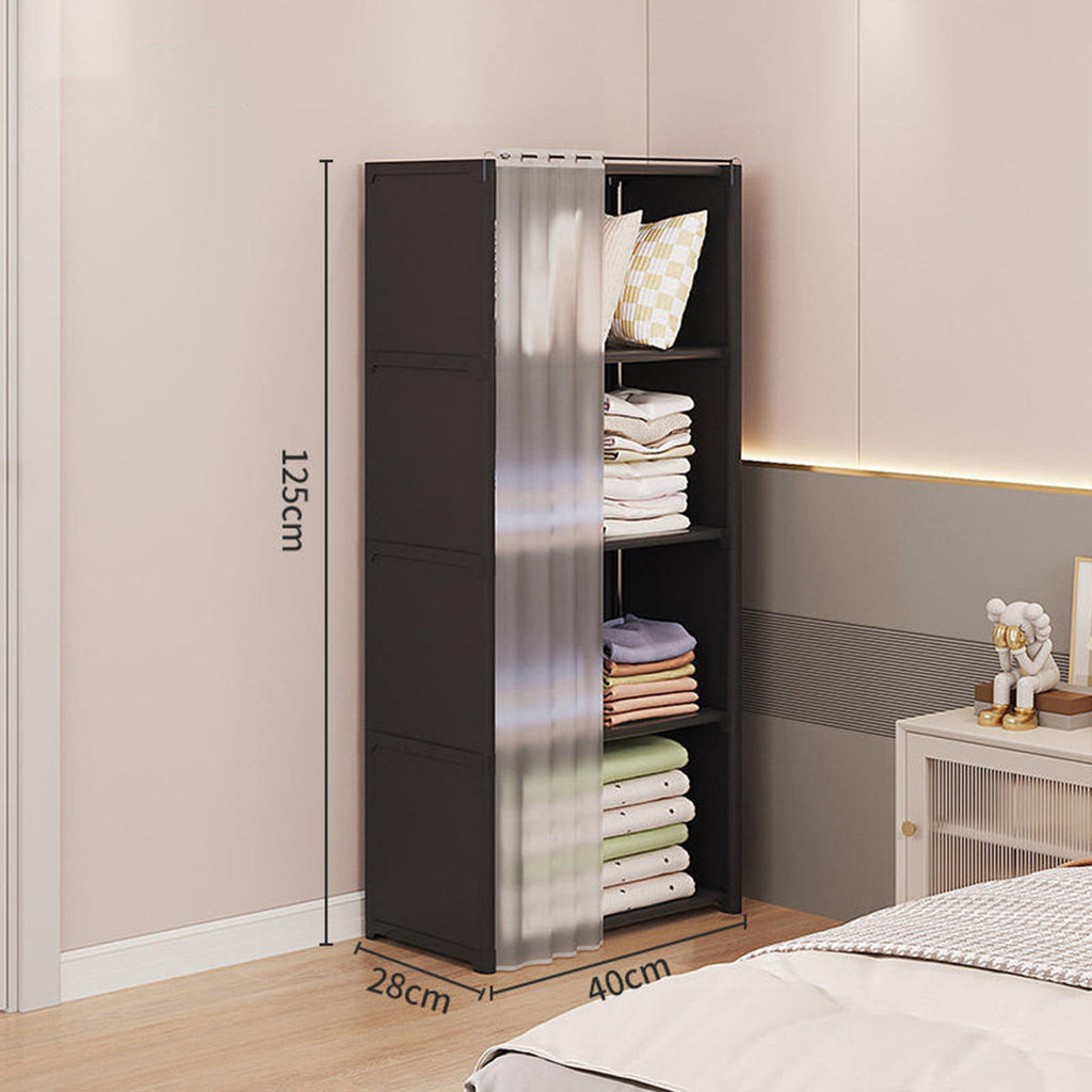 Curtained Modular Storage Shelf Four Layouts | StorageOZ