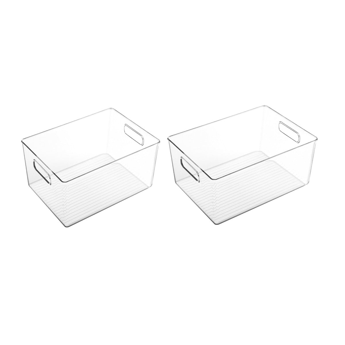 5 Pcs Clear Desk Boxes Two Sizes Organiser | StorageOZ