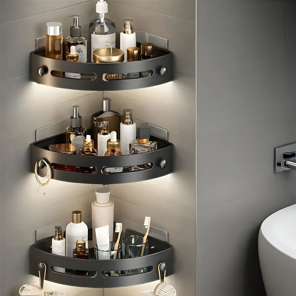 3 Tier Triangle Bathroom Rack Two Colours | StorageOZ