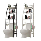 Over Toilet 4 Tier Bathroom Storage Rack White or Black