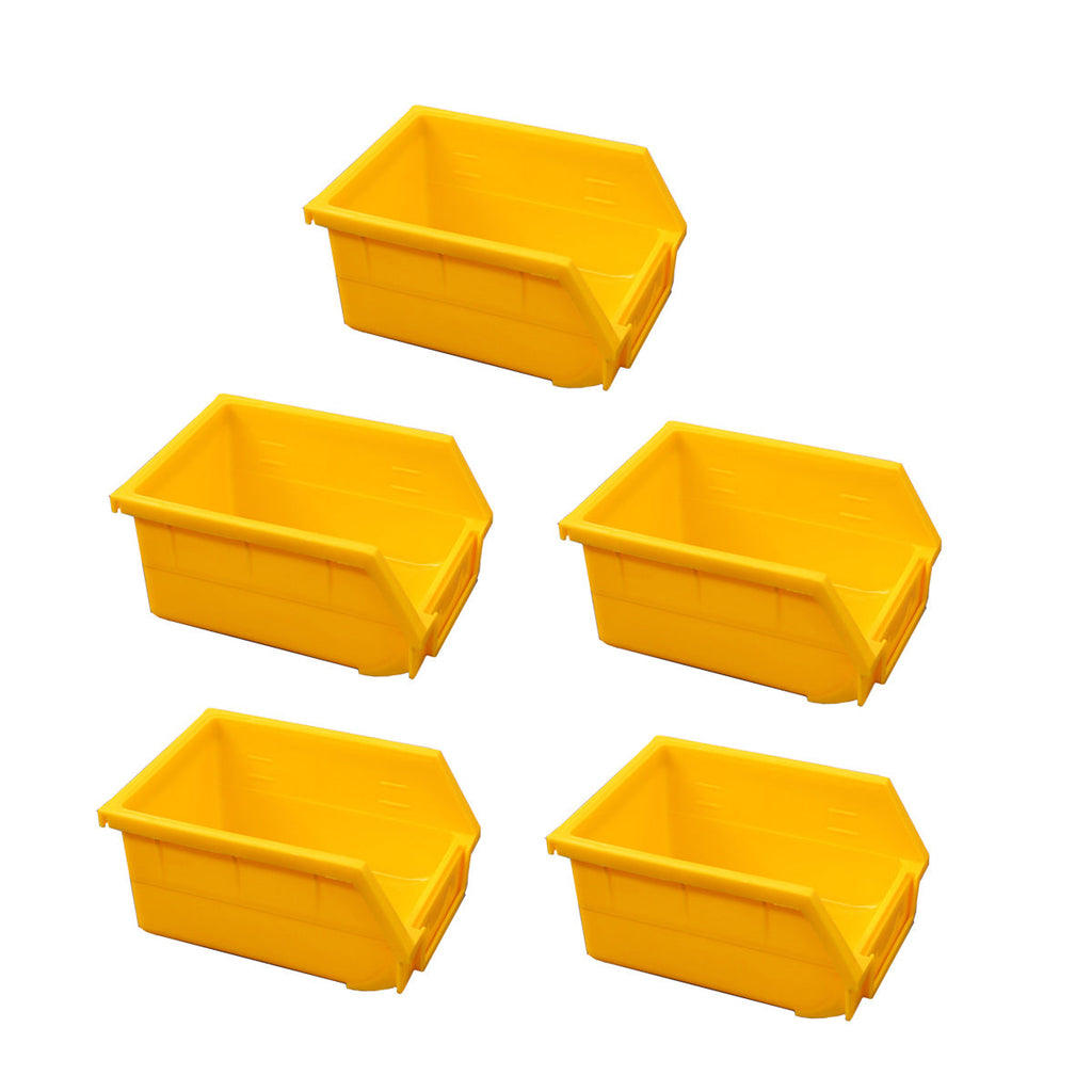 5 Pcs Yellow Hopper Parts Bins Set Organiser | StorageOZ