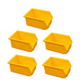 5 Pcs Yellow Hopper Parts Bins Set Organiser | StorageOZ