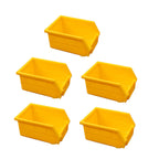 5 Pcs Yellow Hopper Parts Bins Set Organiser | StorageOZ