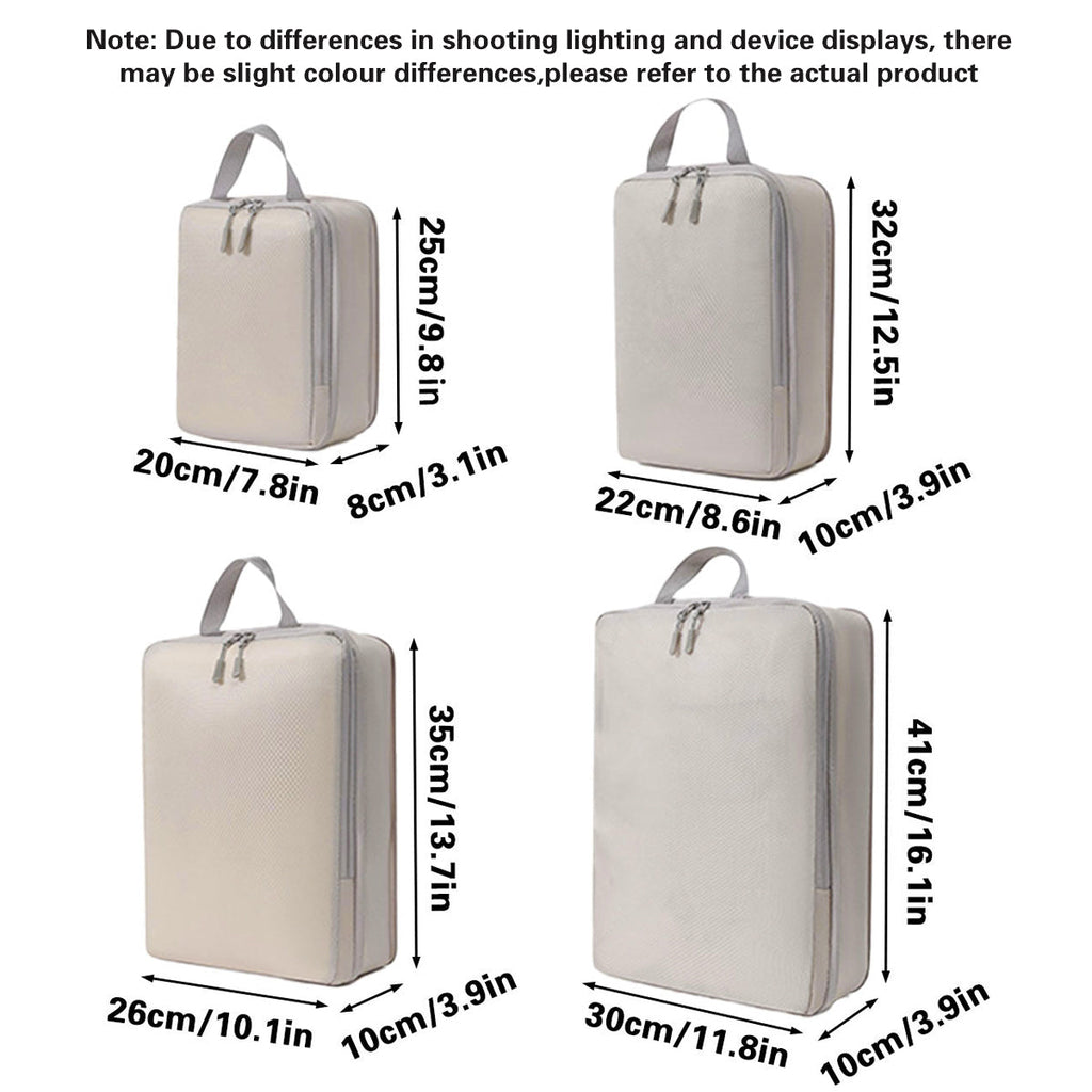 4 Pcs Travel Compression Bags Four Colours | StorageOZ