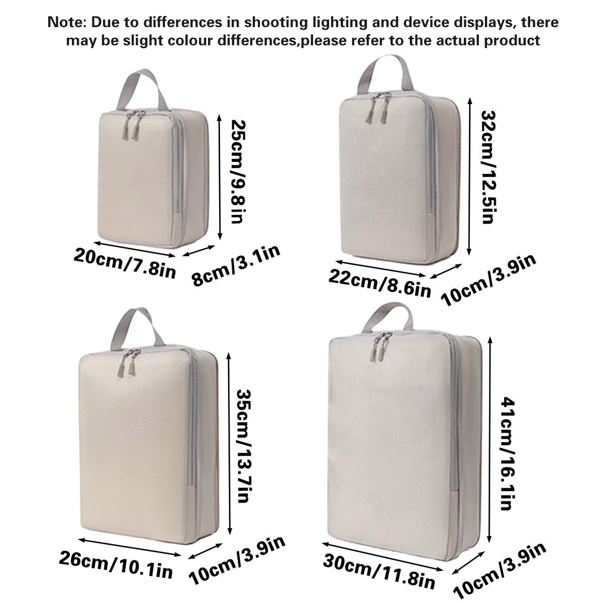 4 Pcs Travel Compression Bags Four Colours | StorageOZ