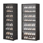 8 Tier Shoe Cabinet Two Depths Organiser | StorageOZ