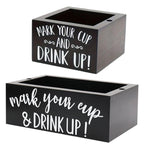Pine Wood Cup Holder Square or Rectangle | StorageOZ