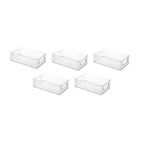 5 Pcs Clear Storage Boxes Two Sizes Rack | StorageOZ