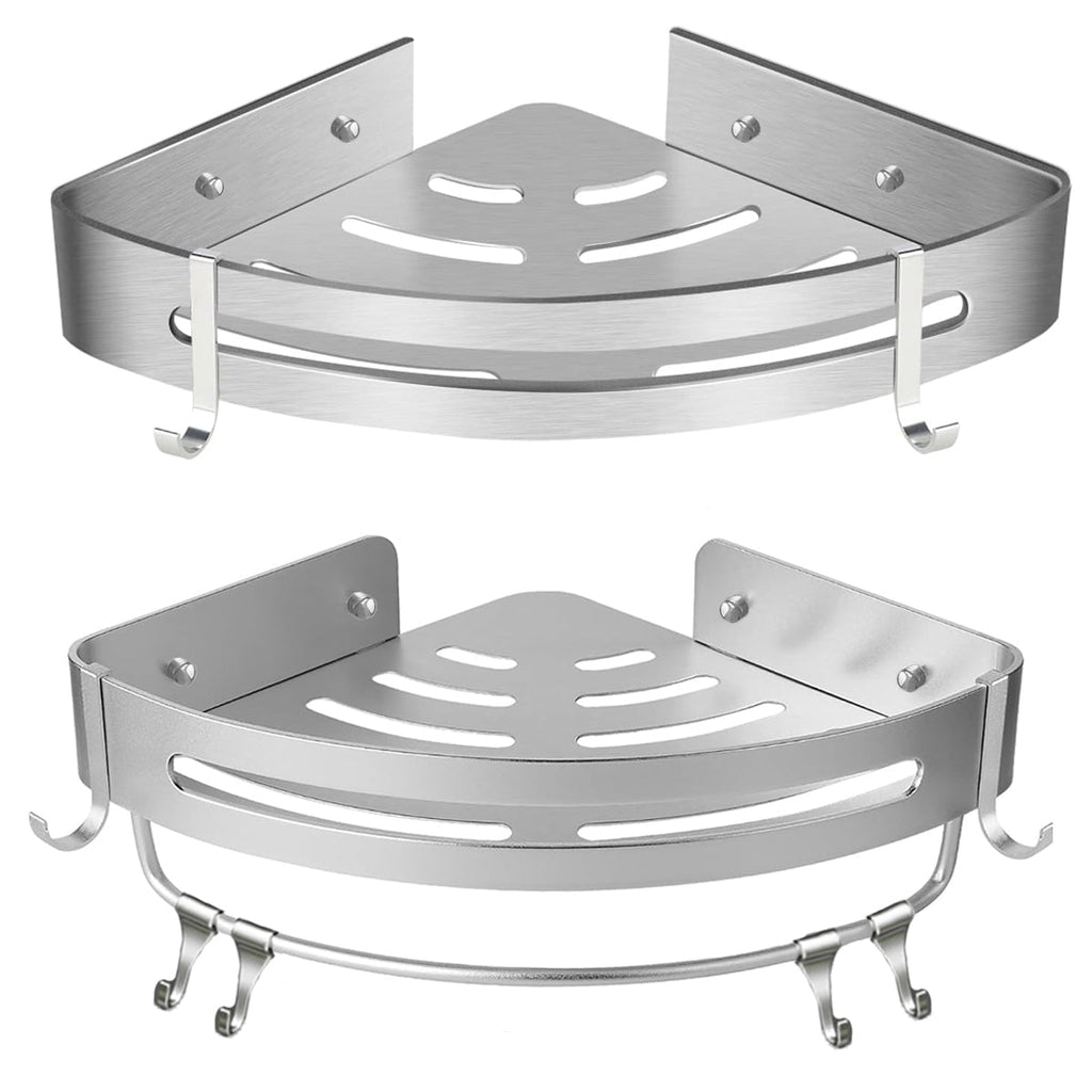Stainless Corner Shower Shelf Two Variants | StorageOZ