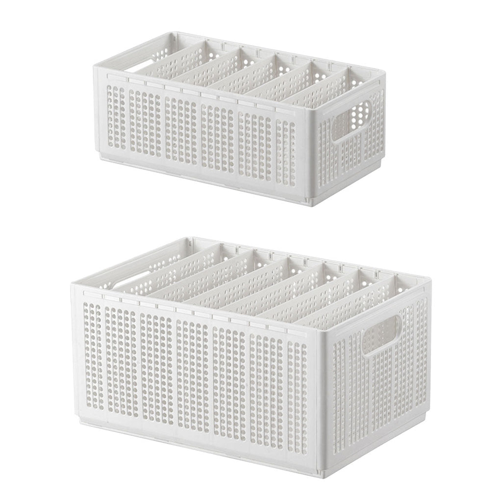 White Plastic Wardrobe Baskets Two Sizes | StorageOZ