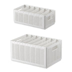 White Plastic Wardrobe Baskets Two Sizes | StorageOZ